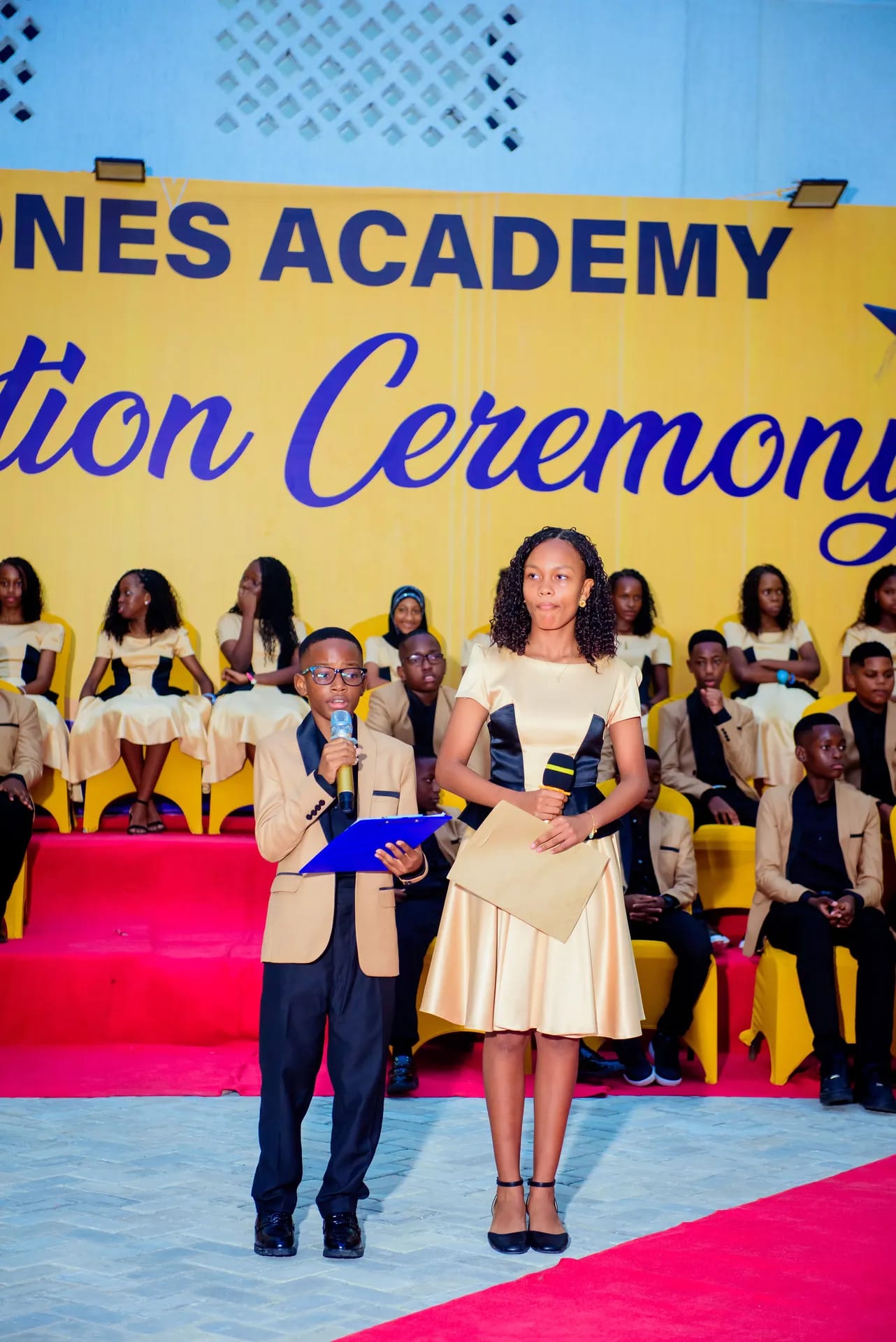 Our masters of ceremonies welcoming everyone.