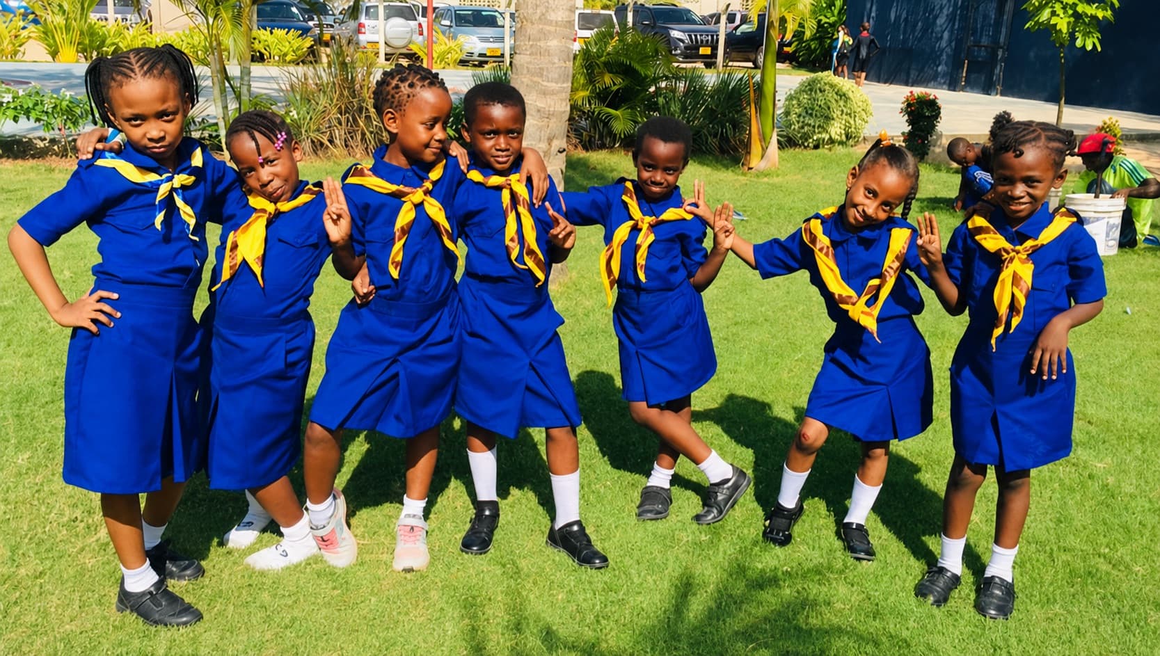 Pupils taking part in a Girl Guides leadership activity at Milestones Academy